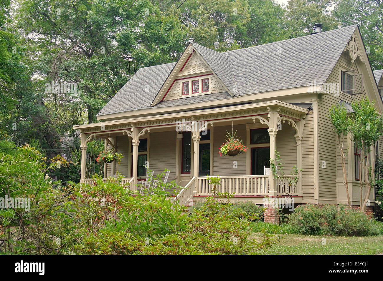 North America, USA, Atlanta. A pretty house in the shade in