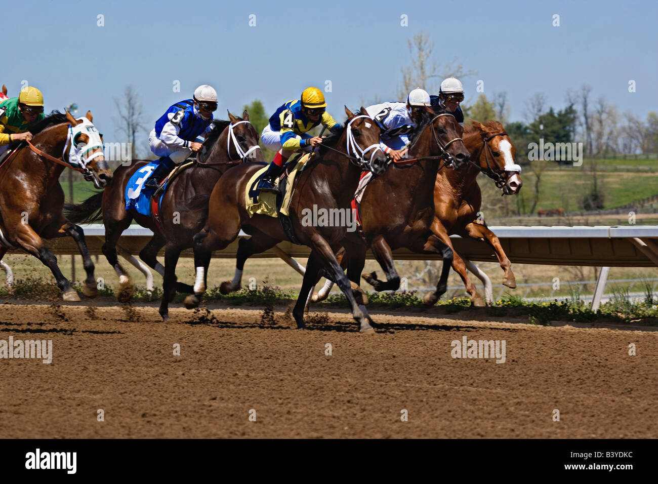 Thoroughbred horse racing, Keeneland, Lexington, Kentucky Stock Photo