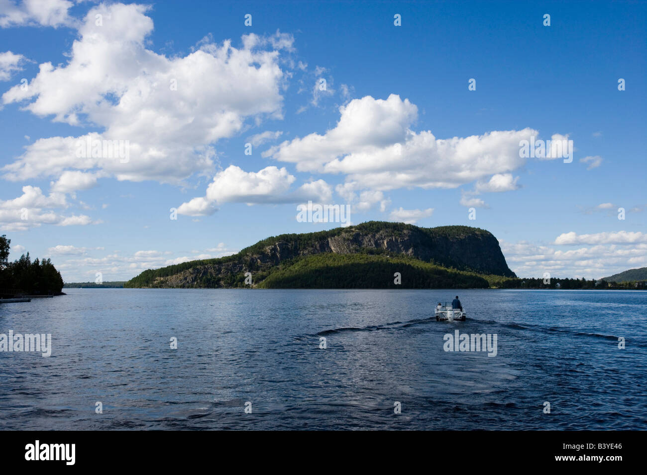 Mount Kineo in Moosehead Lake from Rockwood Landing Maine USA Stock