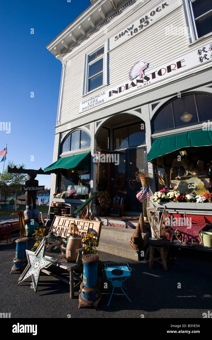 Downtown Greenville Maine USA Stock Photo Alamy