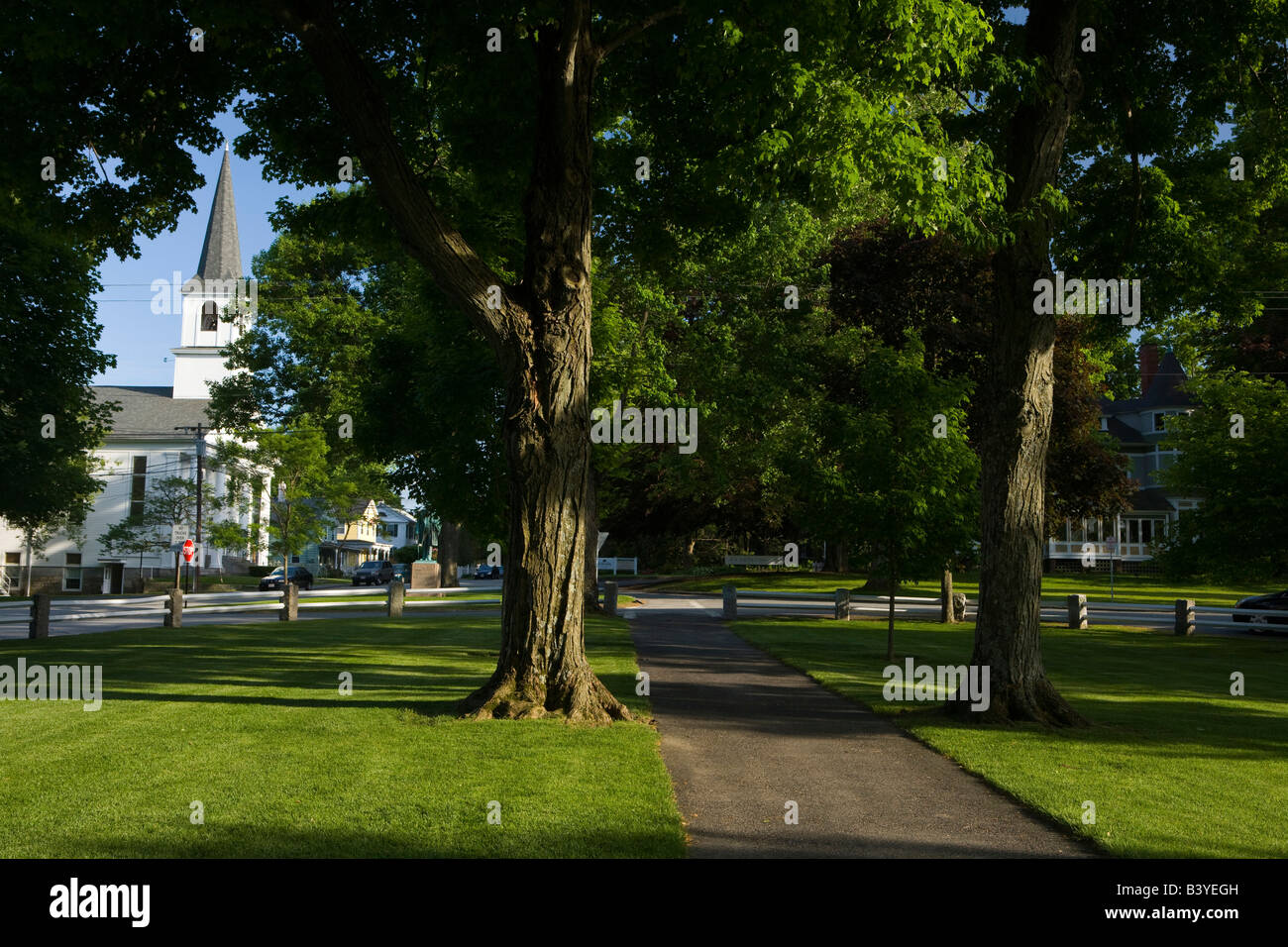 the town common in Grafton, Massachusetts Stock Photo Alamy