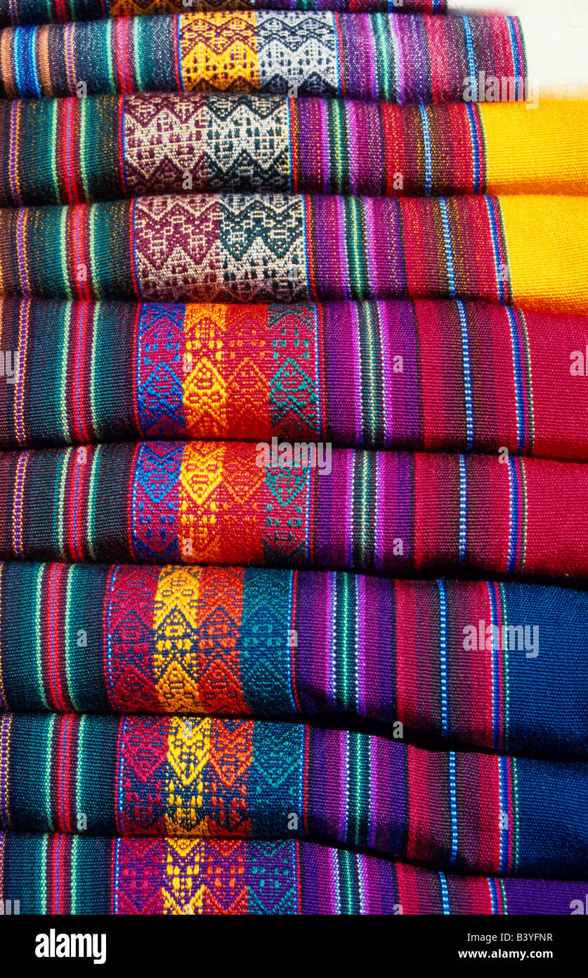 Peru, Cusco. Peruvian textiles Stock Photo