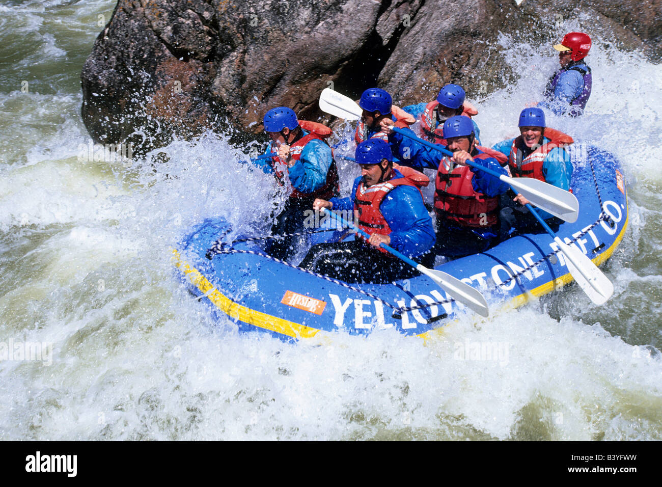 Whitewater rafting, Montana, USA Stock Photo Alamy