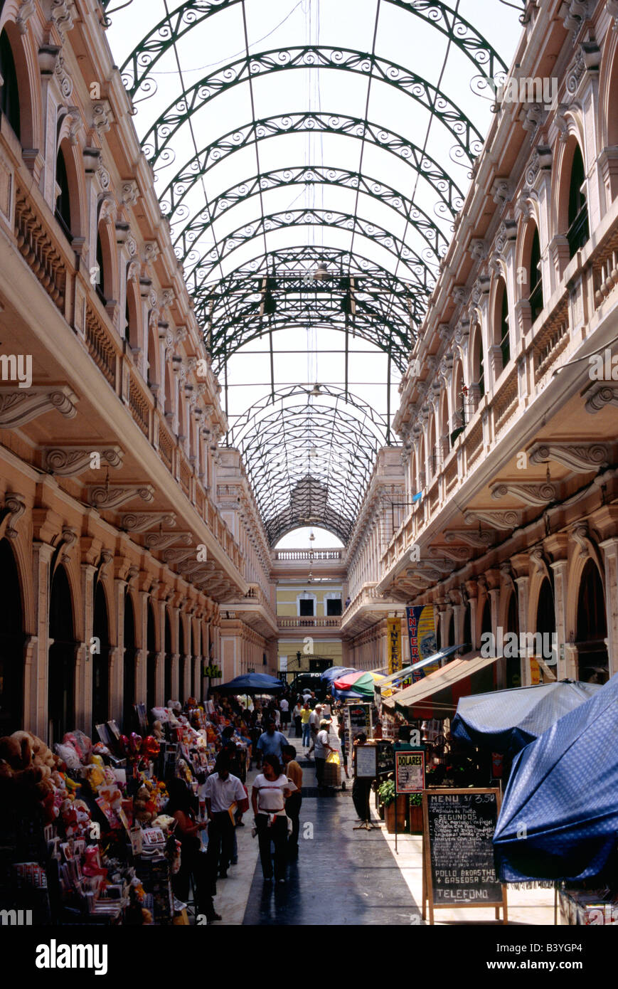 Interior view of the 19th century post office builiding in Lima, Peru