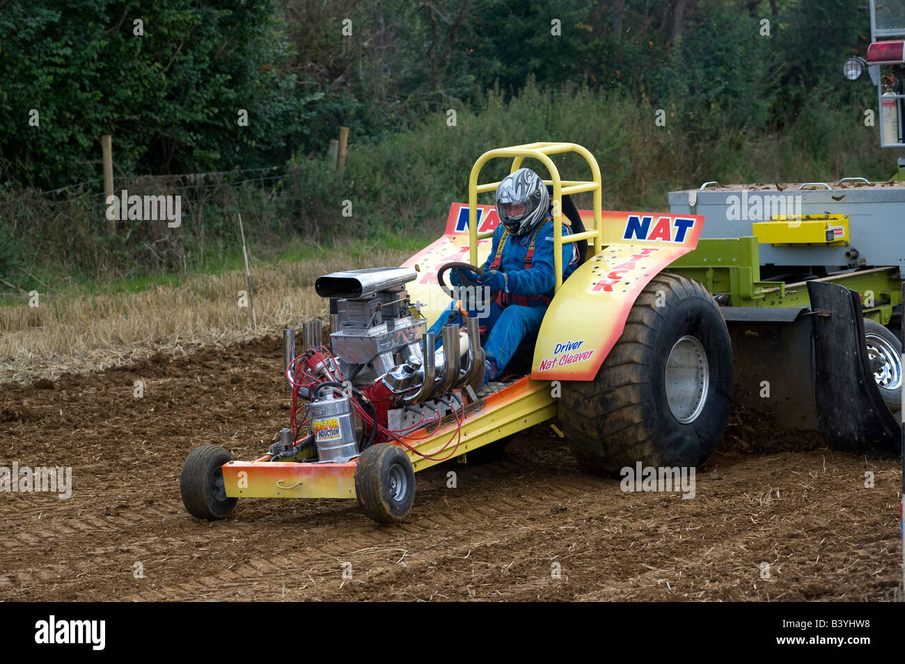 Tractor pulling event at a country fair in the uk Stock Photo Alamy