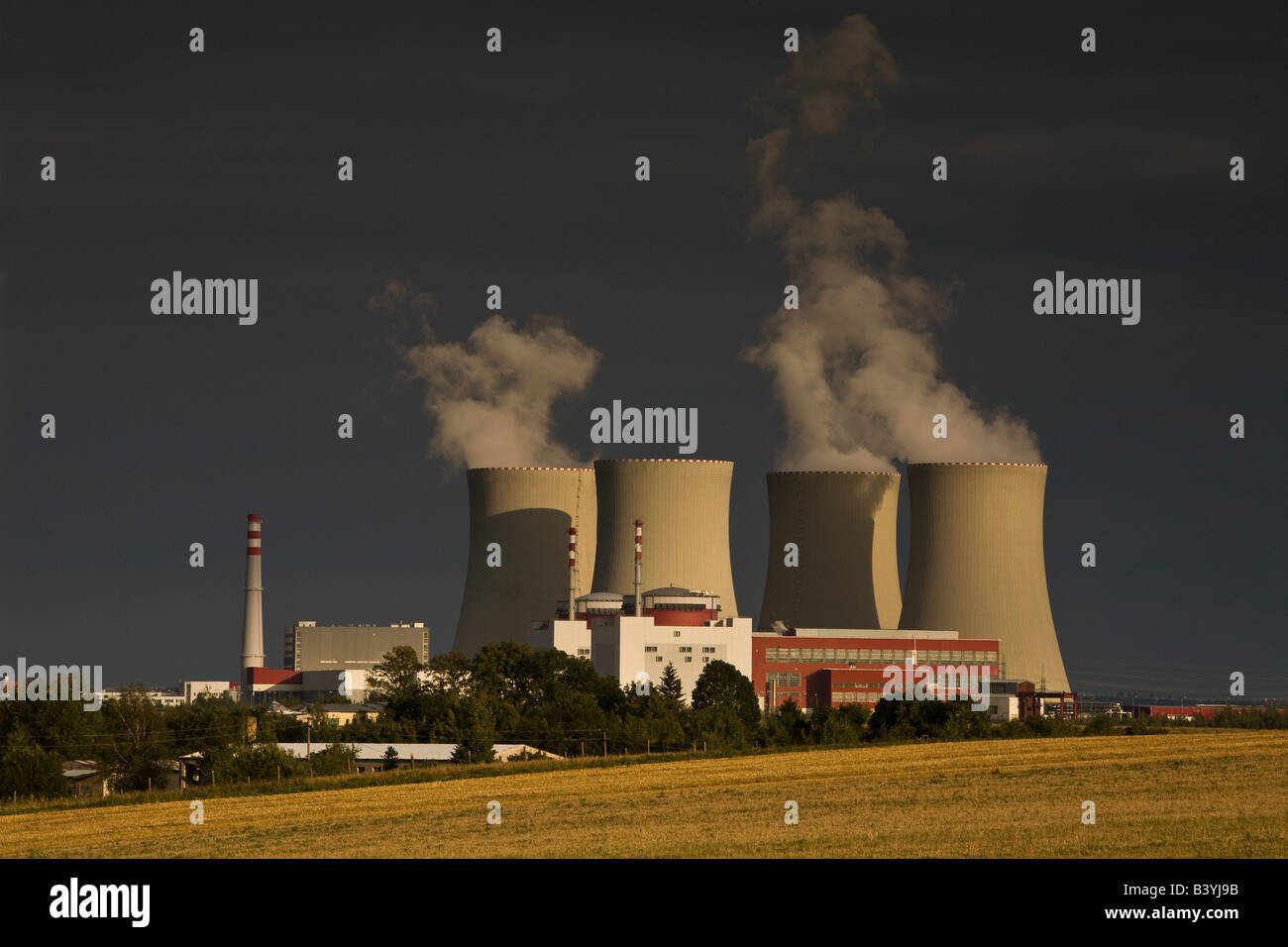 Temelin nuclear power plant Stock Photo