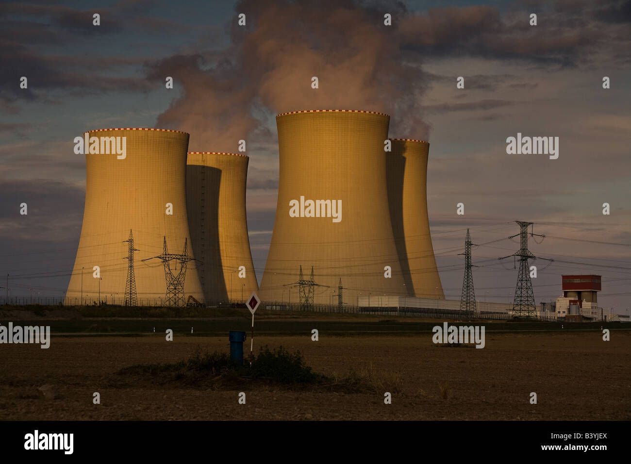 Temelin nuclear power plant Stock Photo