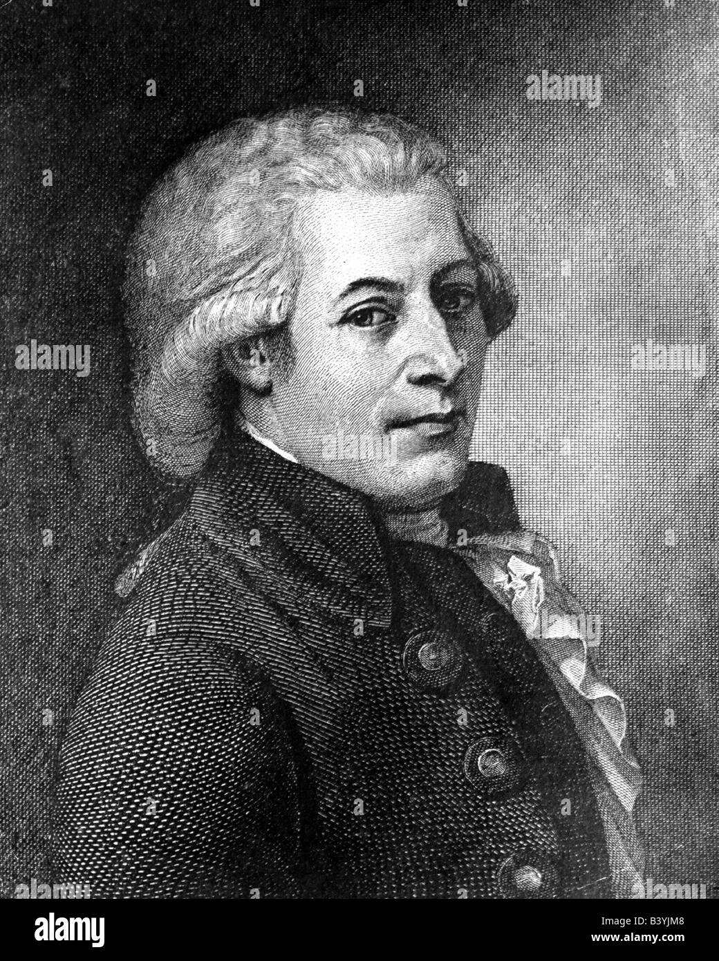 Mozart, Wolfgang Amadeus, 27.1.1756 - 5.12.1791, Austrian composer, portrait, wood engraving, 19th century, , Stock Photo