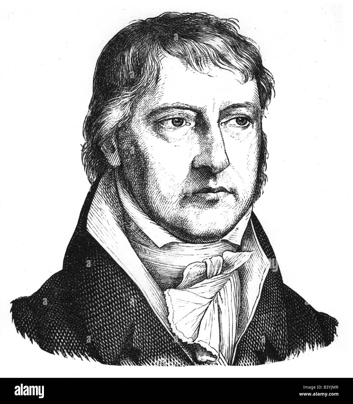 Hegel, Georg Wilhelm Friedrich, 27.8.1770 - 14.11.1831, German philosopher, author, portrait, engraving, 19th century, Stock Photo