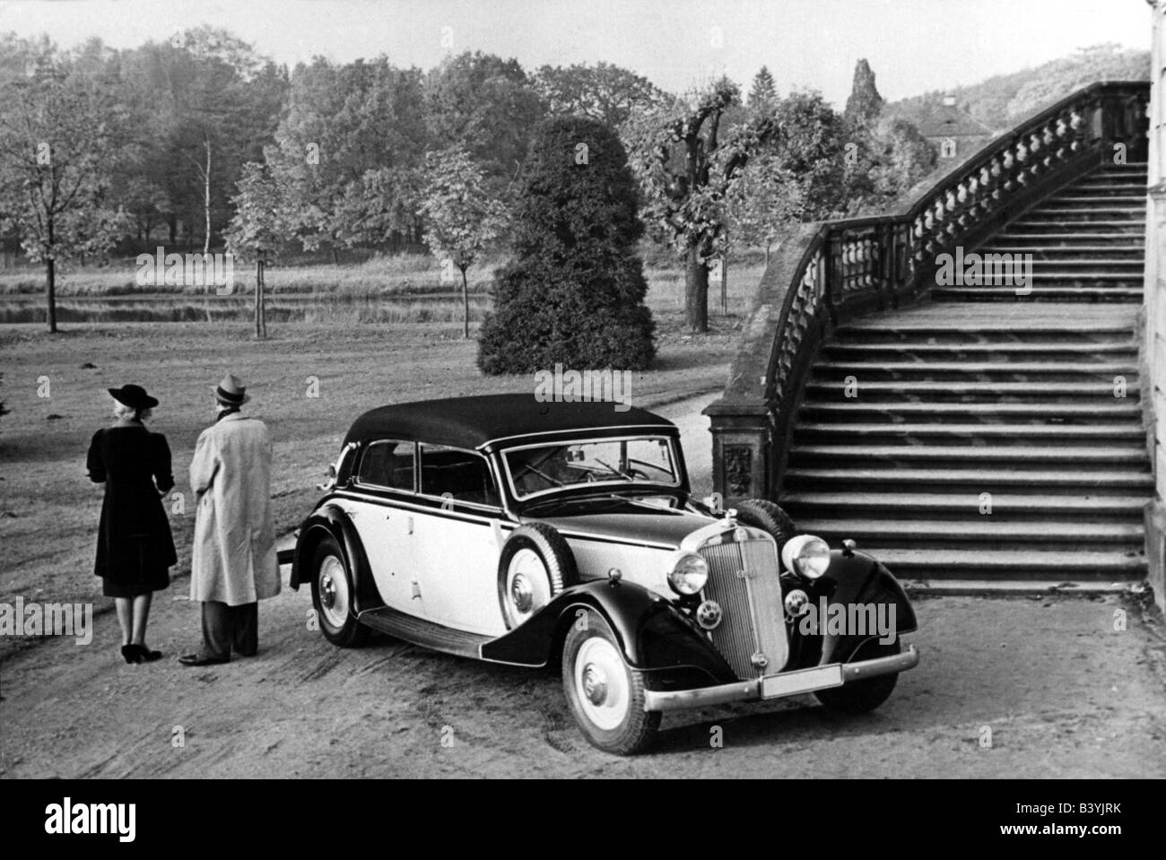 transport / transportation, cars, models, Horch, 3,5 litre, eight-cylinder engine, 75 PS, year of construction: 1937, Stock Photo