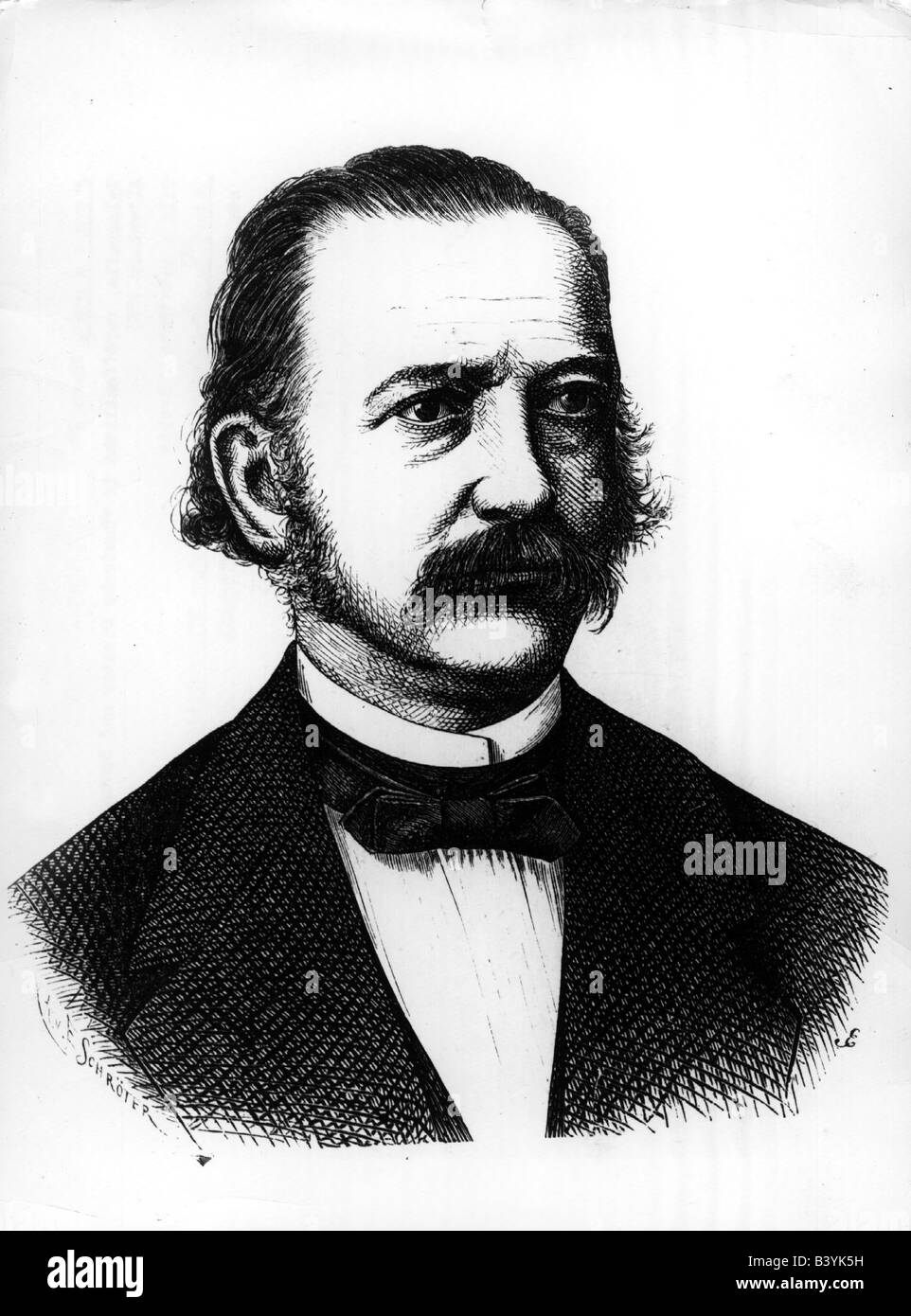 Fontane, Theodor, 30.12.1819 - 20.9.1898, German author / writer, poet, portrait, engraving, 1883, 19th century, , Stock Photo