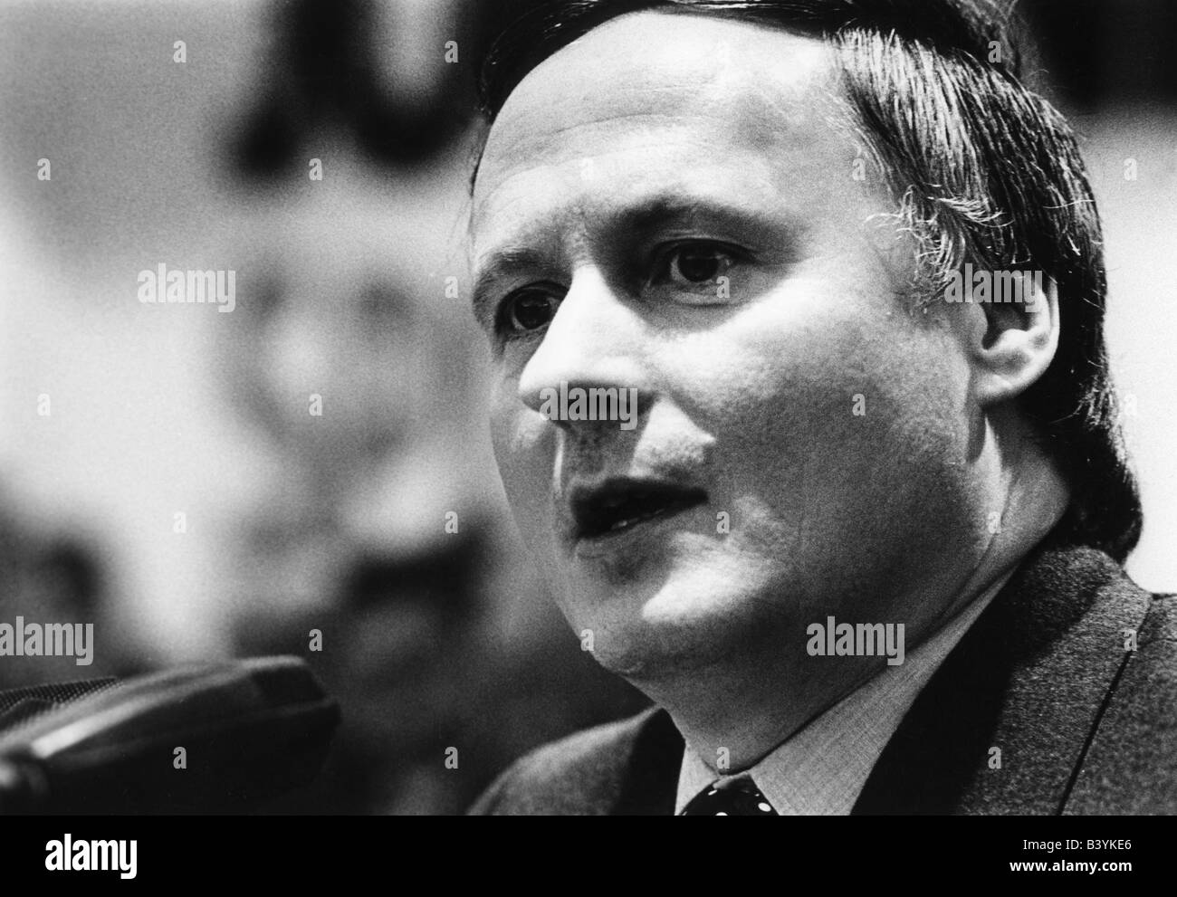 Lafontaine, Oskar, * 16.9.1943, German politician, Primeminister of Saarland 1985 - 1998, portrait, party congress of the North Rhine-Westphalia Social Democratic Party, Dortmund, 13.4.1985, Stock Photo