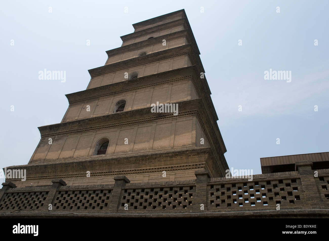 Big Goose Pagoda in close view. Stock Photo