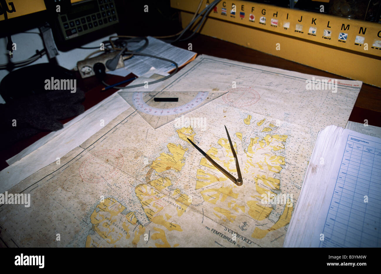 Norway Svalbard Spitsbergen - Norway Svalbard Spitsbergen Map Of Northern Spitsbergen In The Noordelichts B3YM6W