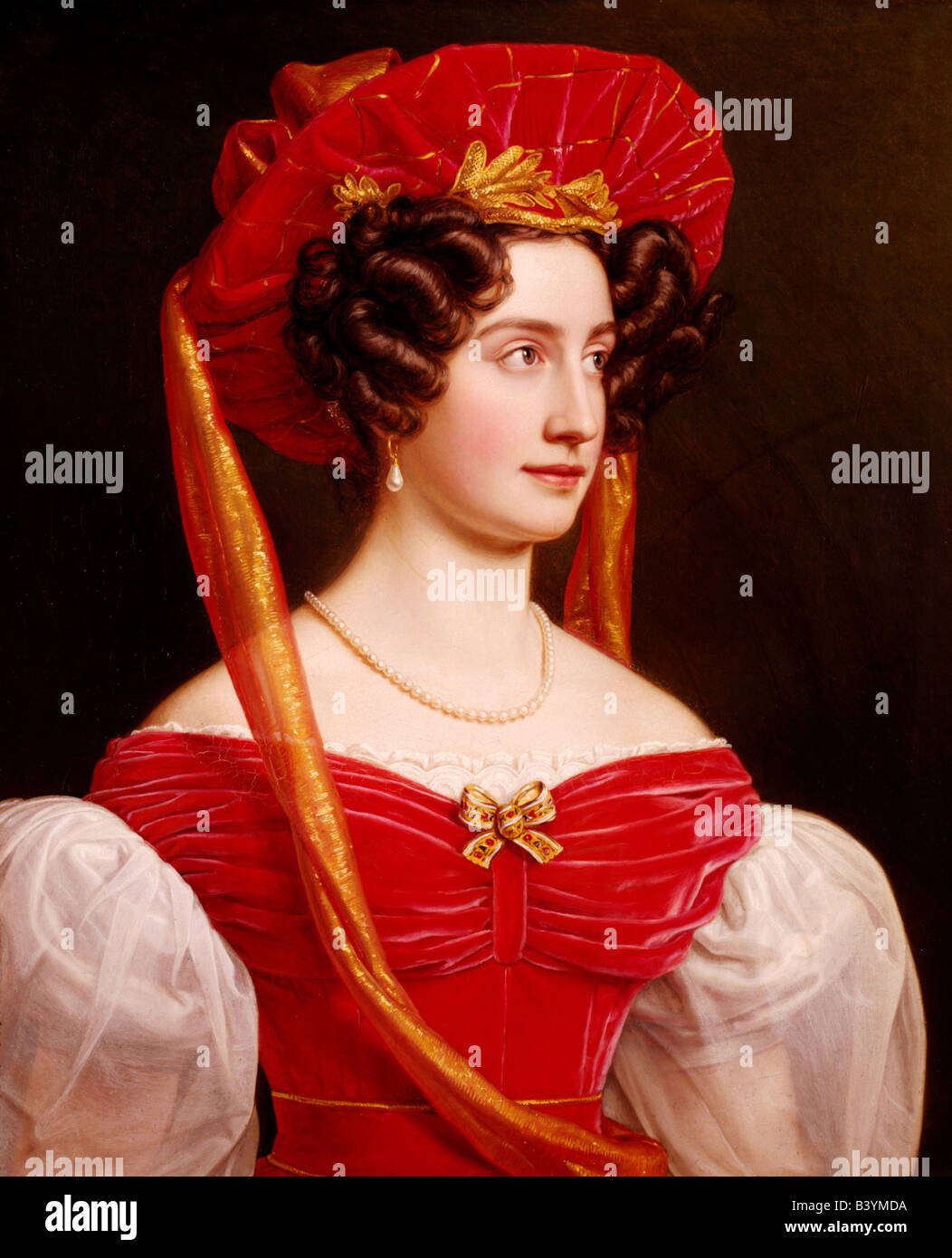 fine arts, Stieler, Joseph Karl, 1.11.1781 - 9.4.1858, painting, 'countess Isabella von Taufkirchen-Engelburg', 19th century, Stock Photo