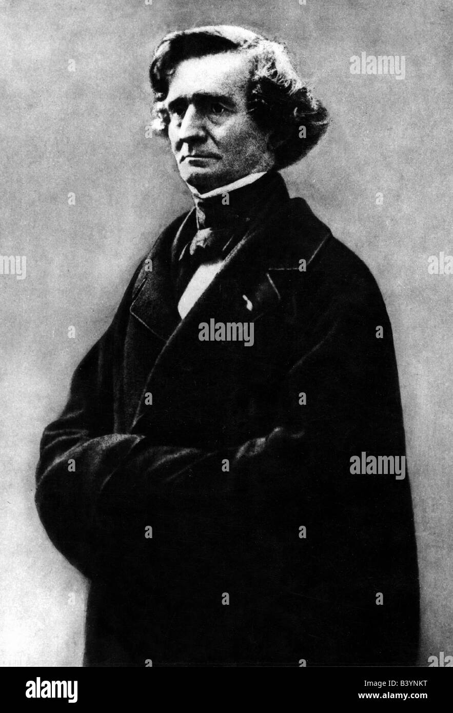 Berlioz, Hector Louis, 11.12.1803 - 8.3.1869, French Composer, half length, 1850s, photography by Nadar, Stock Photo