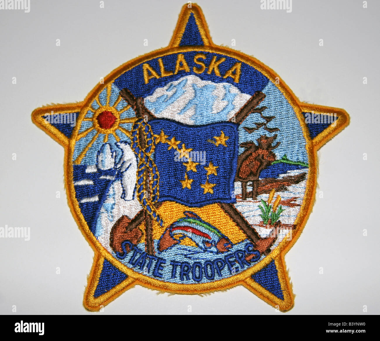 Patch of the Alaska State Troopers Stock Photo