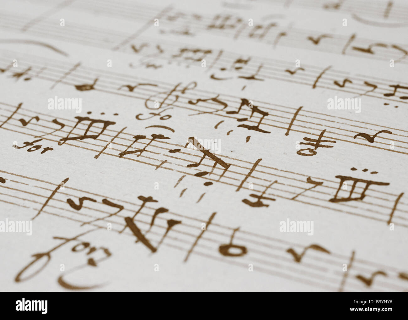 Close-up of sheet music Stock Photo
