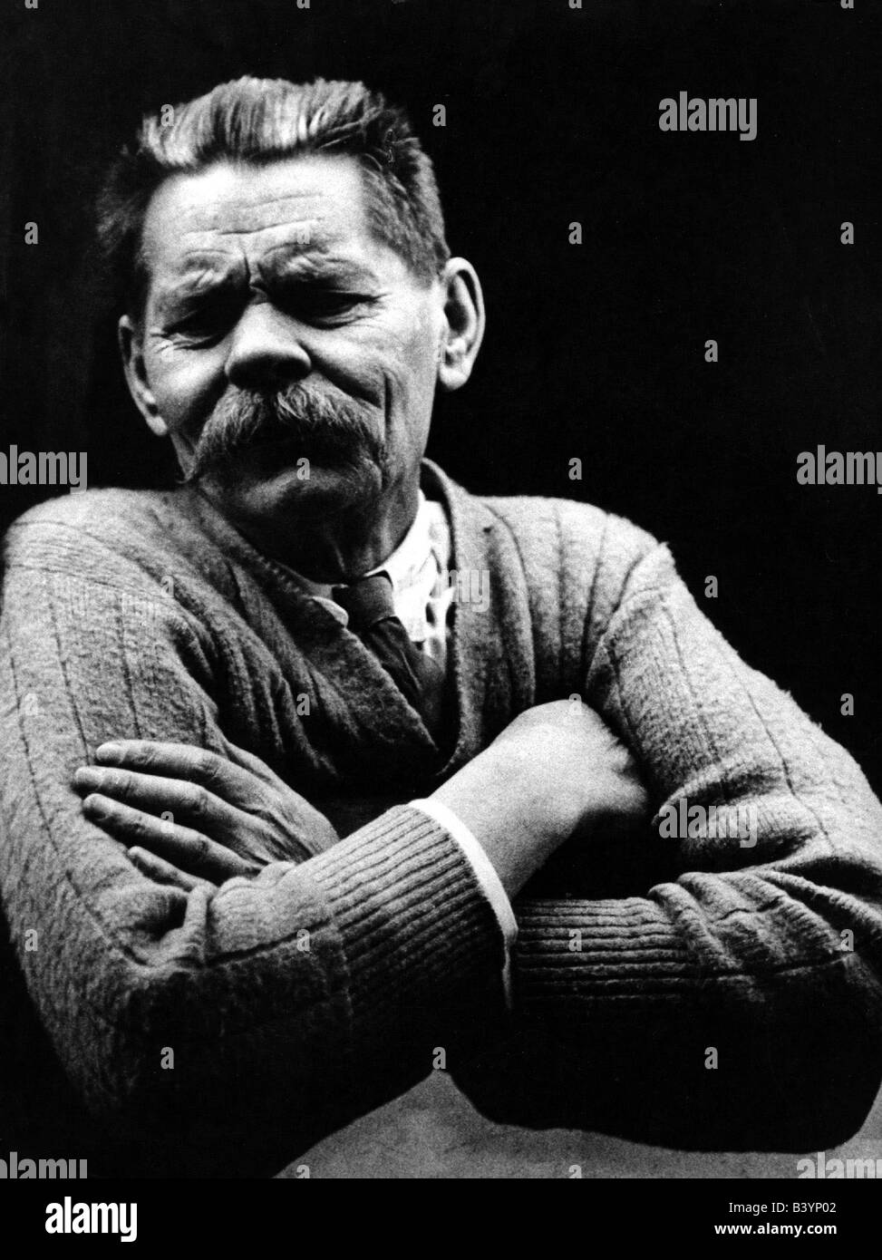 Gorky, Maksim, 28.3.1868 - 18.6.1936, Russian author / writer, half length, Soviet Union, 1920s, , Stock Photo