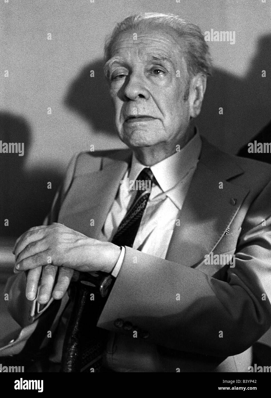 Borges, Jorge Luis, 24.8.1899 - 14.6.1986, Argentinian writer / author, half length, 1970s, Stock Photo