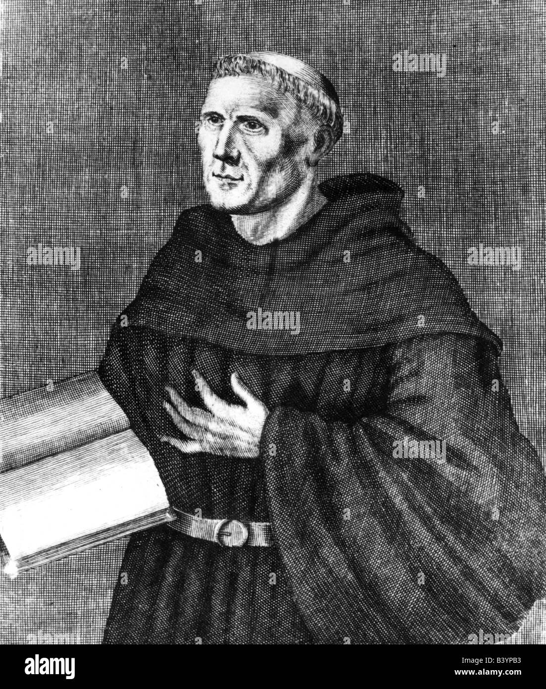 Luther, Martin, 10.11.1483 - 18.2.1546, German theologian, ecclesiastical reformer, half length, as Augustinian monk, Stock Photo