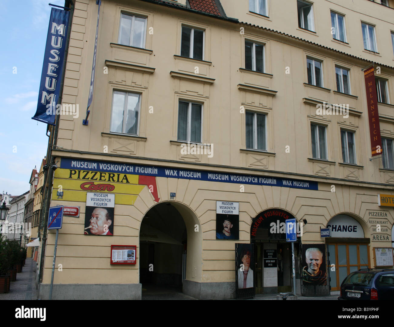 exterior of Prague wax museum Czech Republic June 2008 Stock Photo Alamy