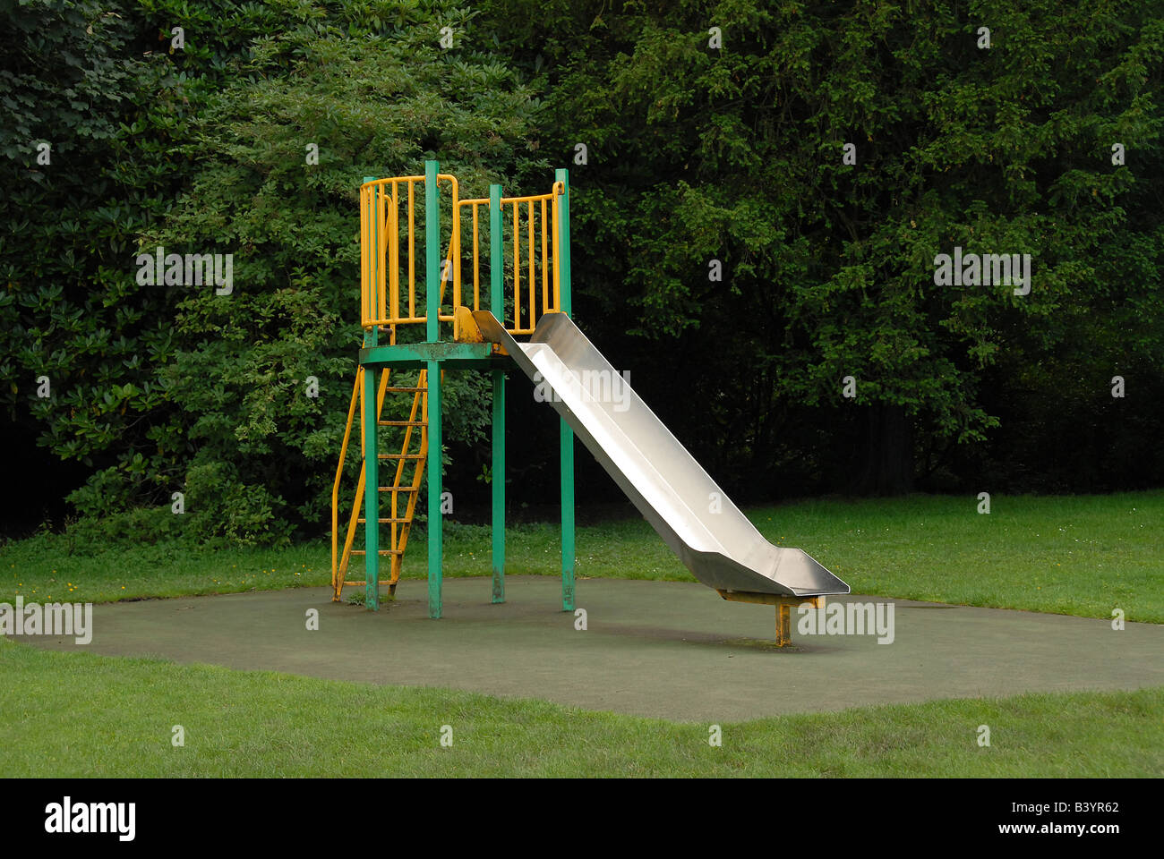 Childrens slide in grounds of Townley Hall Burnley Lancashre taken in August 2008 Stock Photo
