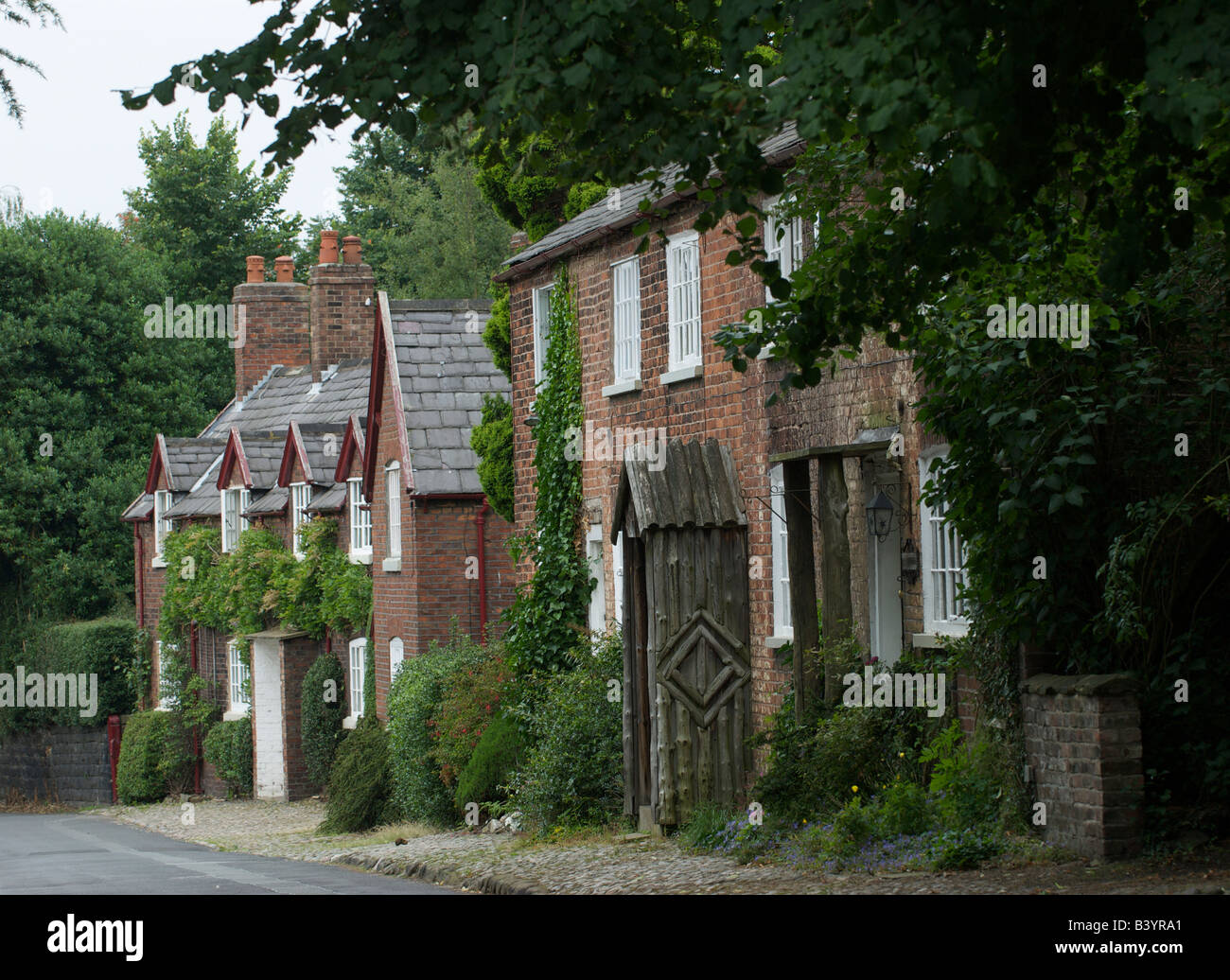 Cottages on the Tatton Estate village of Rostherne, near Knutsord