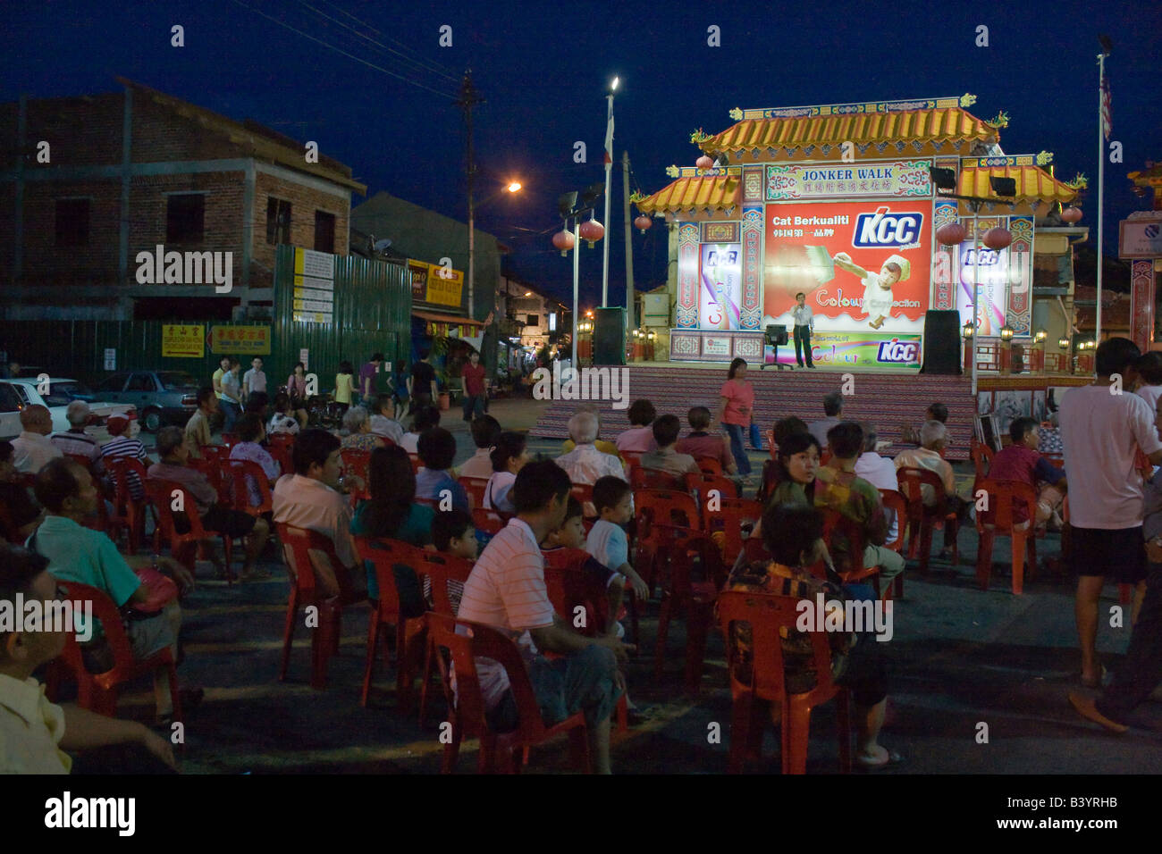 Outdoor night karaoke, Jonker Street, Melaka, Malaysia Stock Photo Alamy