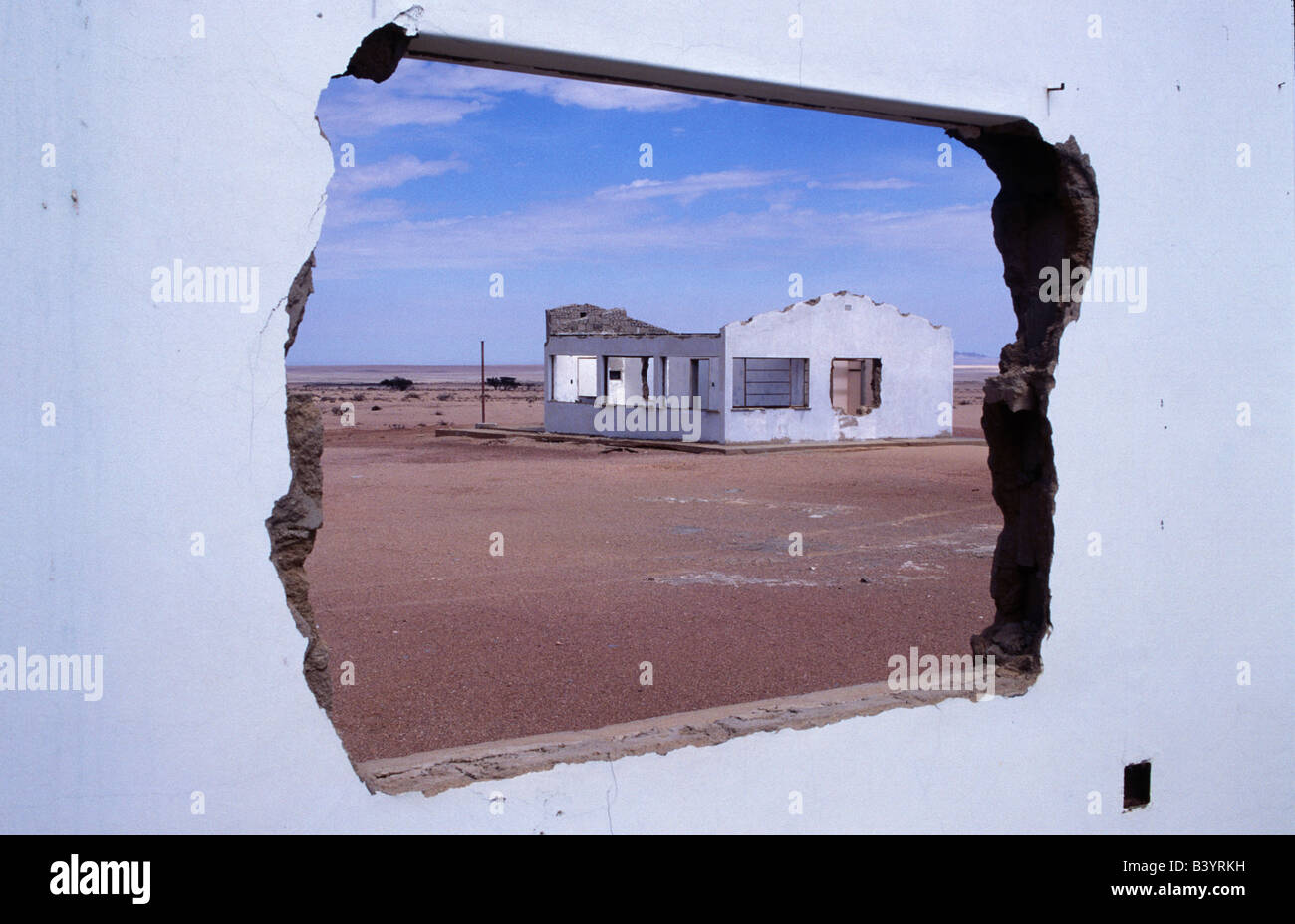 Namibia, Northern Namib Naukluft Park, Husab. View from derelict buildings of abandoned uranium mine Stock Photo