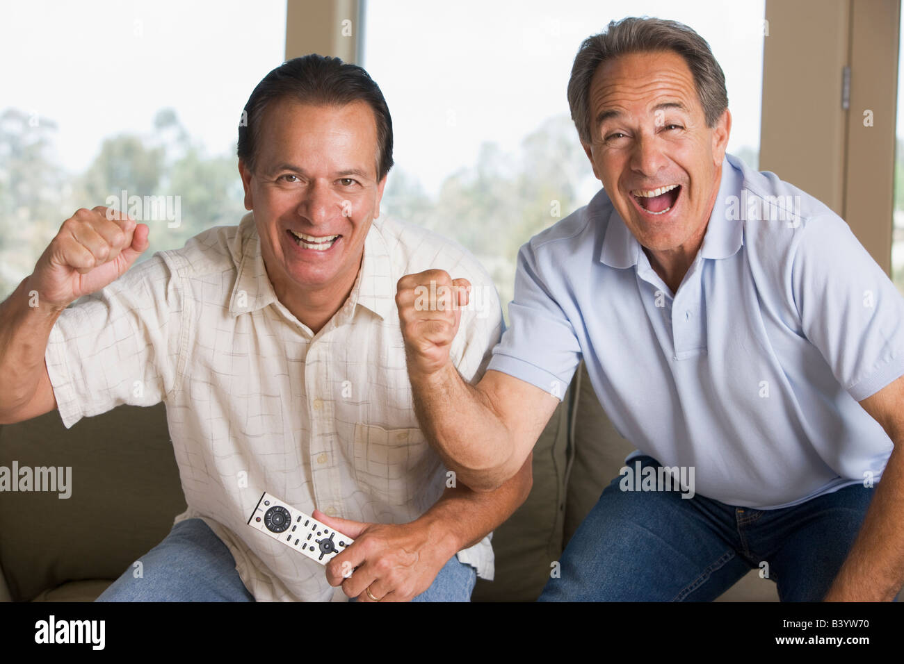 Cheering men hi-res stock photography and images - Alamy
