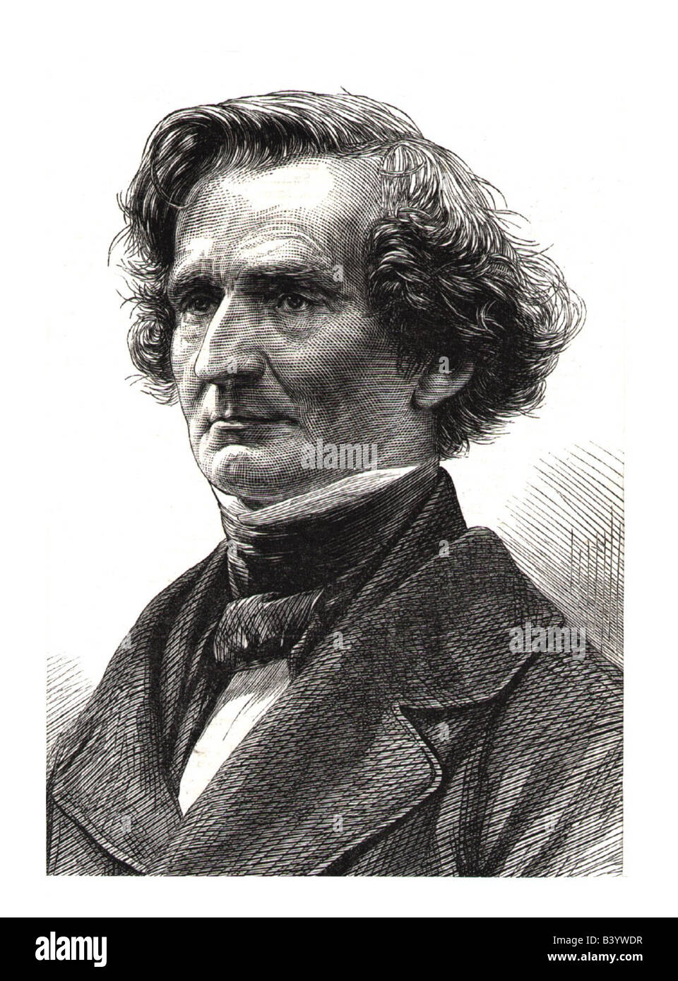 Berlioz, Hector Louis, 11.12.1803 - 8-3-1869, French composer, portrait, engraving from London Illustrated News, 19th century, , Stock Photo