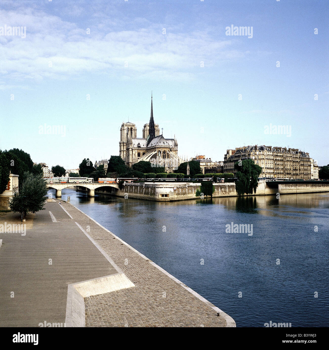 geography / travel, France, Paris, river Seine, church Notre Dame, Stock Photo