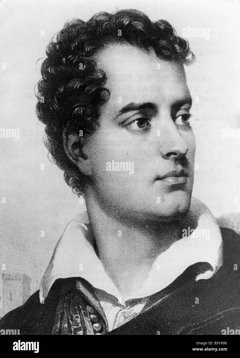 Byron, George Gordon Noel 22.1.1788 - 19.4.1824, British poet, portrait, Stock Photo