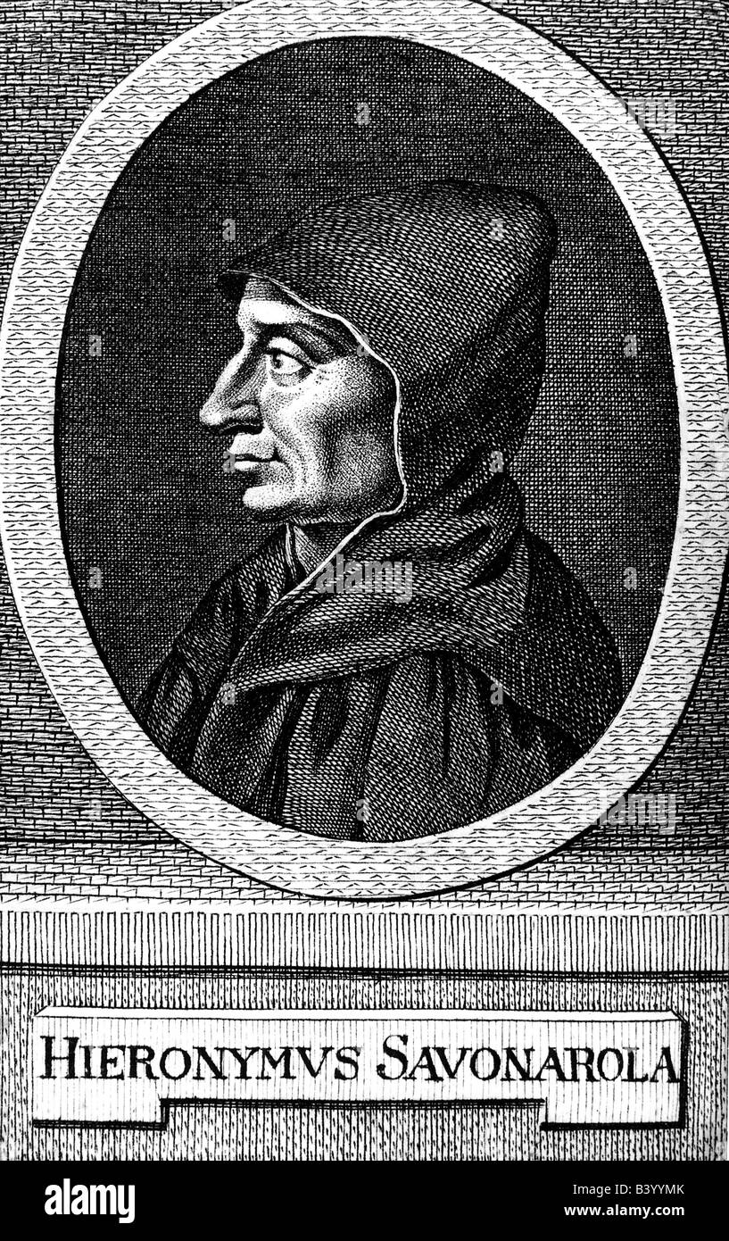 Girolamo hieronymus savonarola Black and White Stock Photos & Images