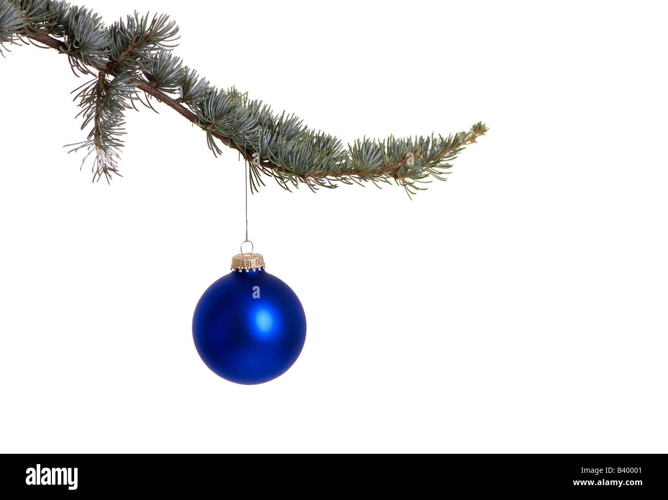 Christmas ornament hanging from a tree ready for the xmas season Stock ...
