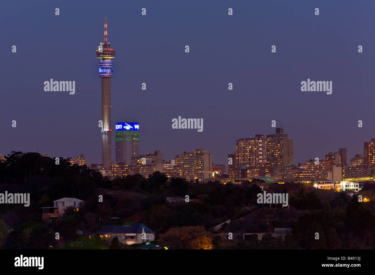 JG Strydom tower ( Hillbrow tower ) Johannesburg, Gauteng, South Africa at dusk Stock Photo Alamy