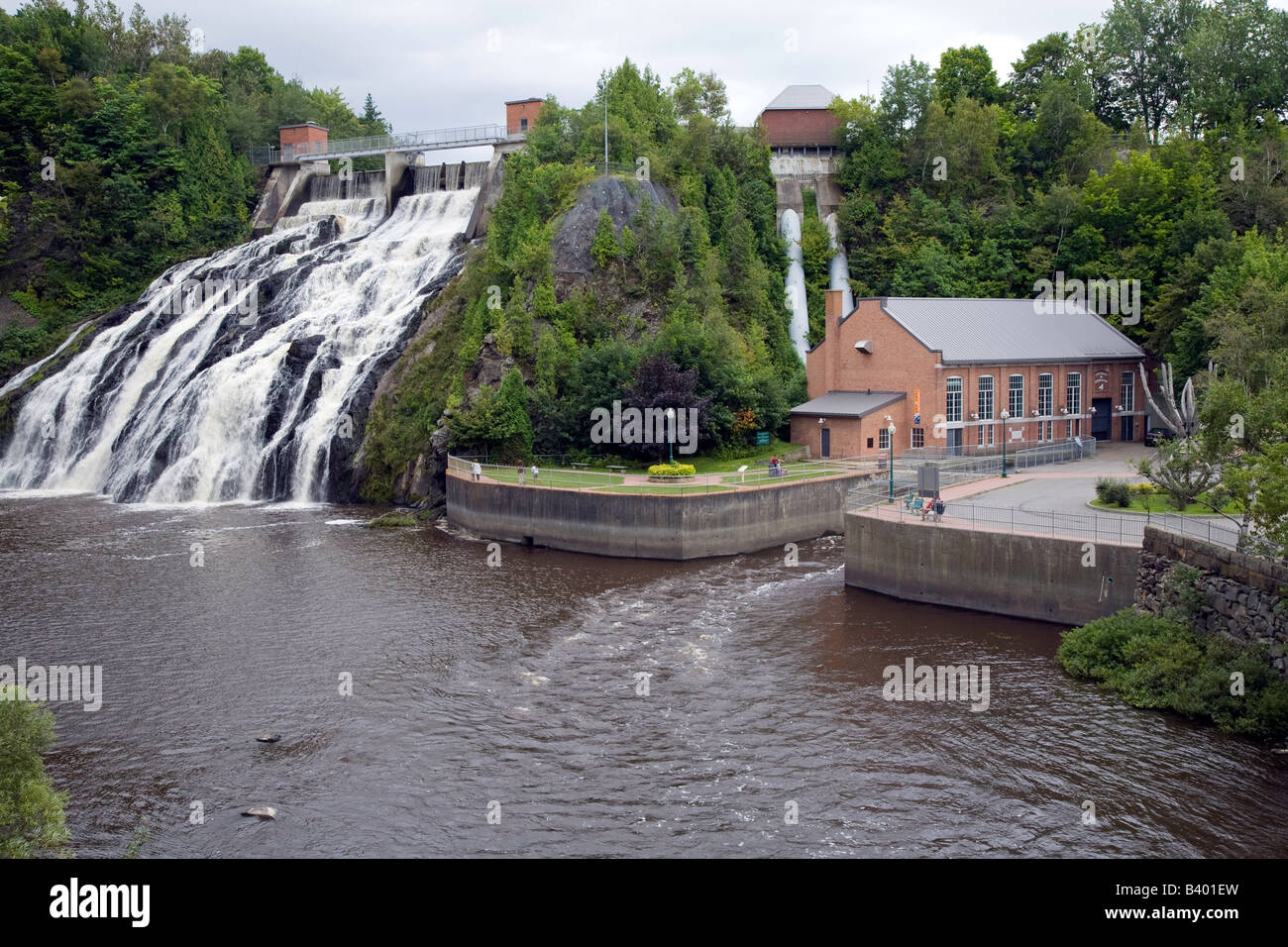 Alternative Hydro Power Electricity Rivier Du Loup,Quebec  Hydroelectric Power Plant Stock Photo