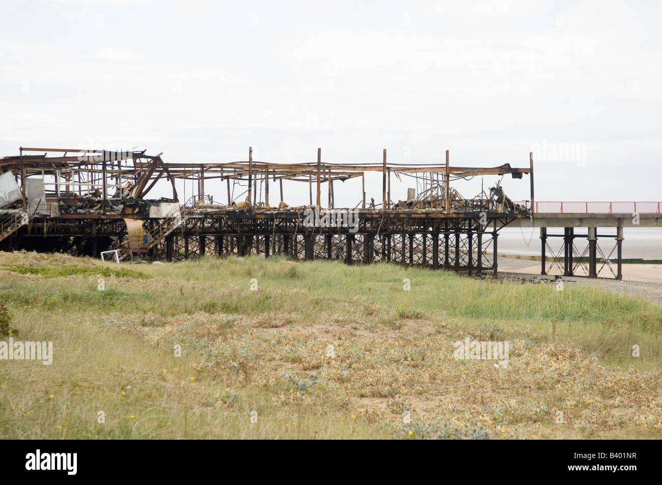 Fleetwood Pier fire Stock Photo Alamy