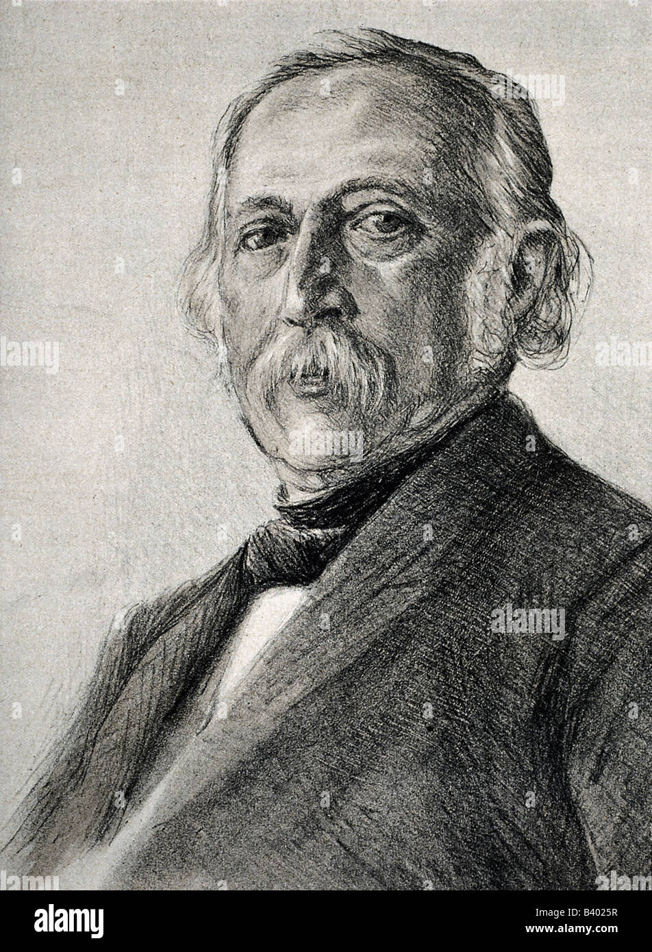 Fontane, Theodor, 30.12.1819 - 20.9.1898, German author / writer, poet, portrait, drawing by Max Liebermann (1847 - 1935), 19th century, , Stock Photo
