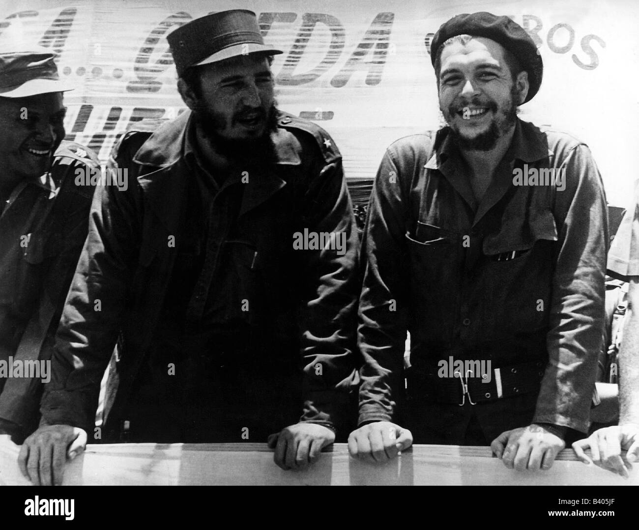 Castro, Fidel, * 13.8.1927, Cuban politician, leader of Cuba since 1959, with Ernesto Che Guevara, 1960 , Stock Photo