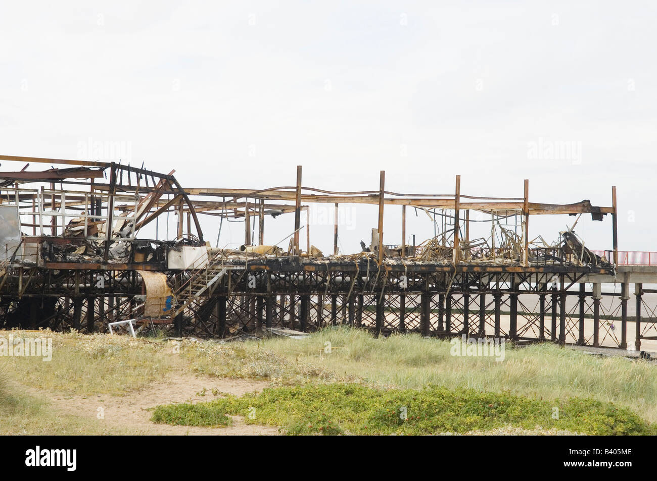 Fleetwood Pier fire Stock Photo Alamy
