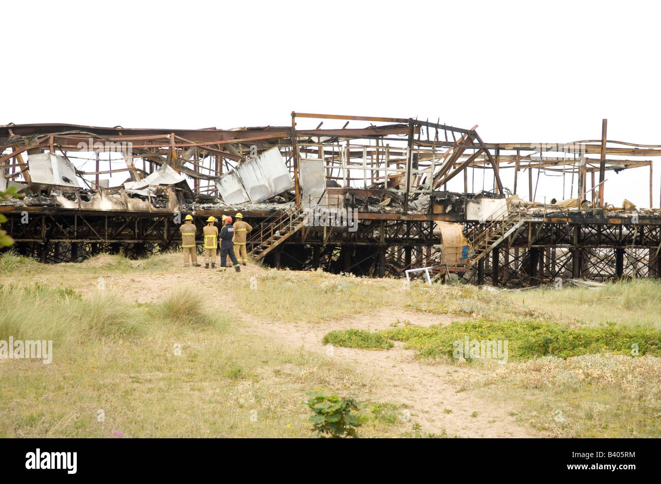 Fleetwood Pier fire Stock Photo Alamy