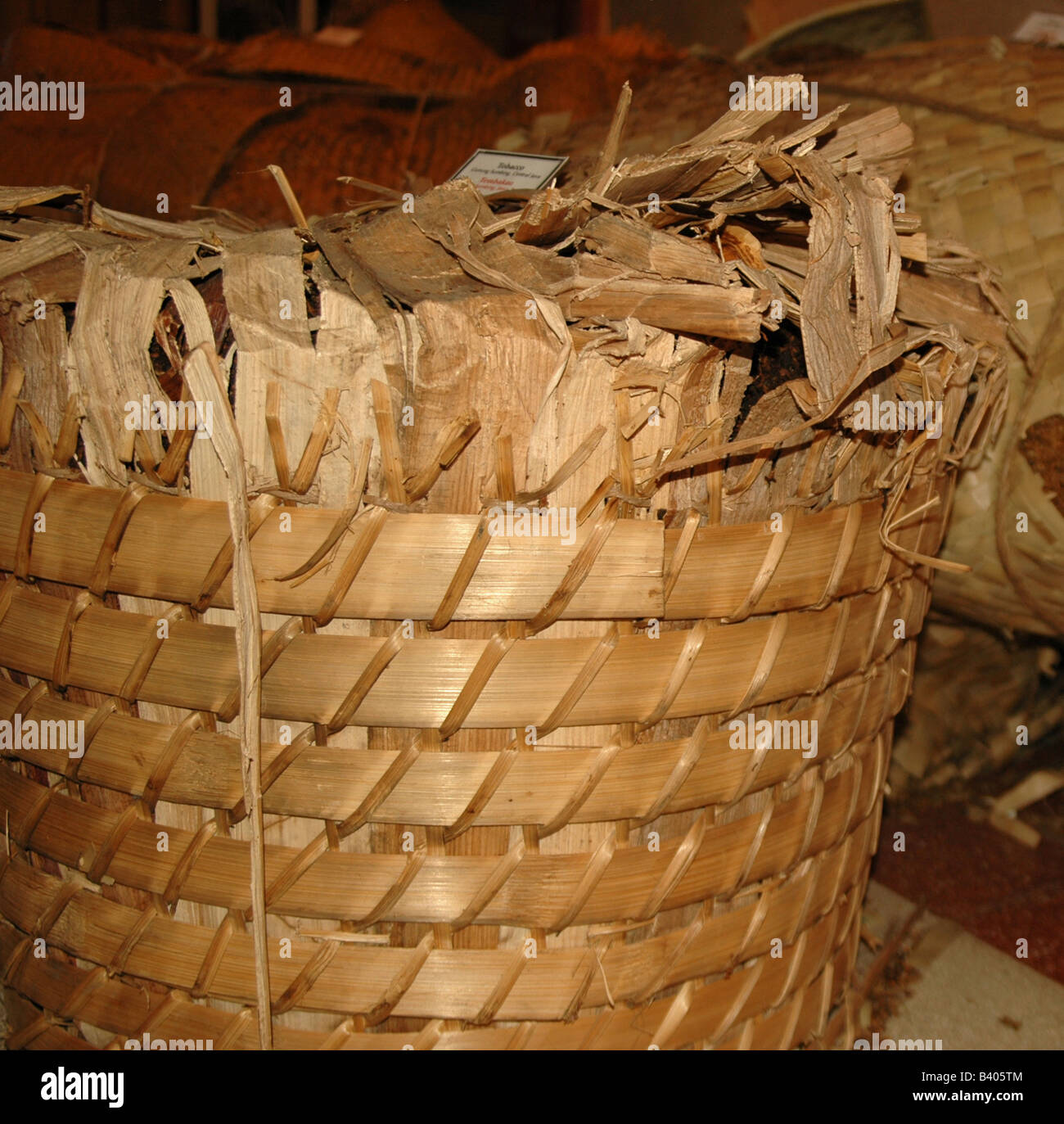 Rattan Basket Stock Photo
