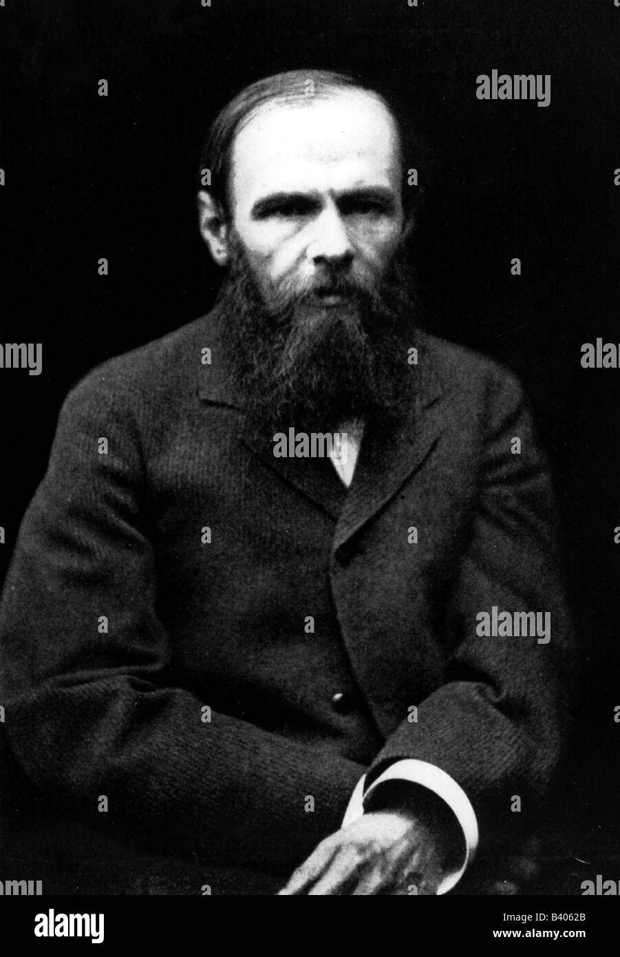 Dostoevsky, Fyodor Mikhailovich, 11.11.1821 - 9.2.1881, Russian writer, novelist, half length, Stock Photo