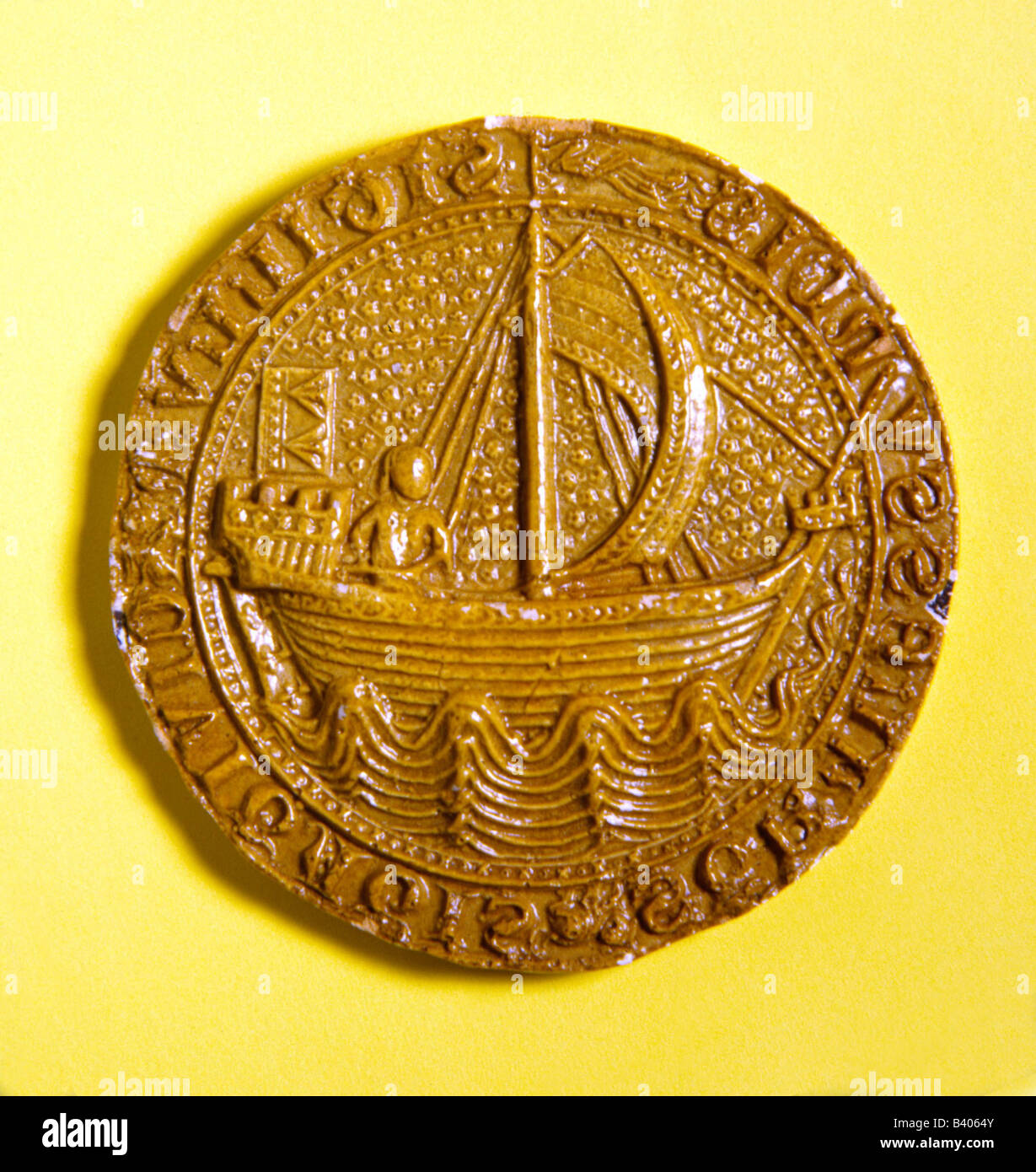 heraldry, signet, Germany, Hanseatic City Stralsund 1329, Stock Photo