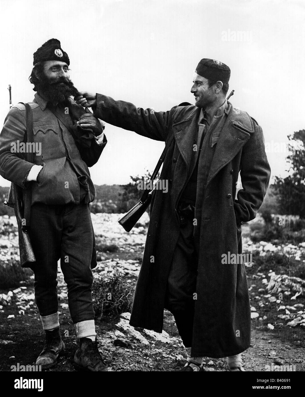 events, Second World War / WWII, Balkans, royalist Serbian guerrillas (Chetniks), circa 1942, Stock Photo