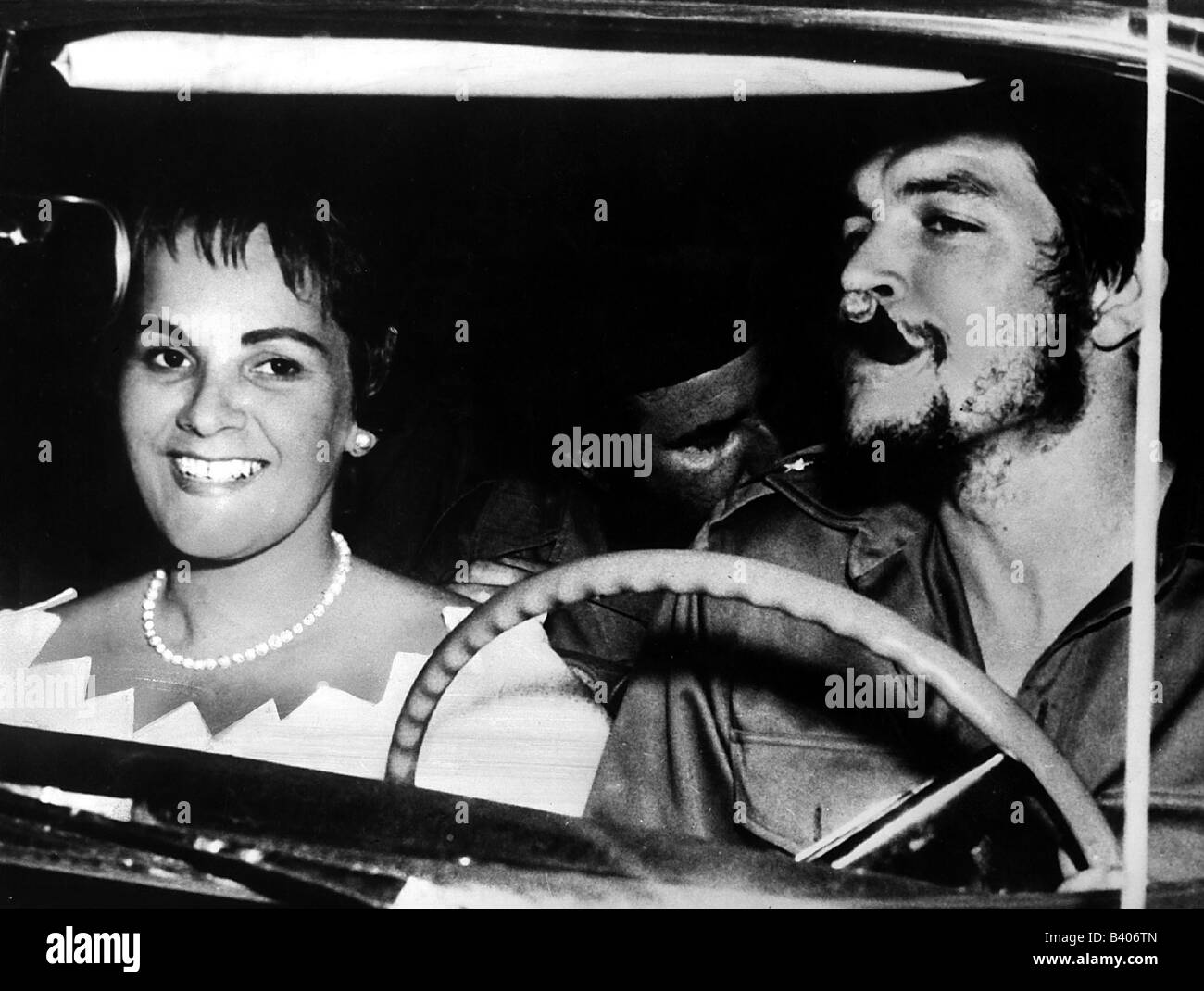 Guevara Serna, Ernesto 'Che', 14.5.1928 - 9.10.1967, Argentinian revolutionary, with wife Aleida March, honeymoon, in car, , Stock Photo
