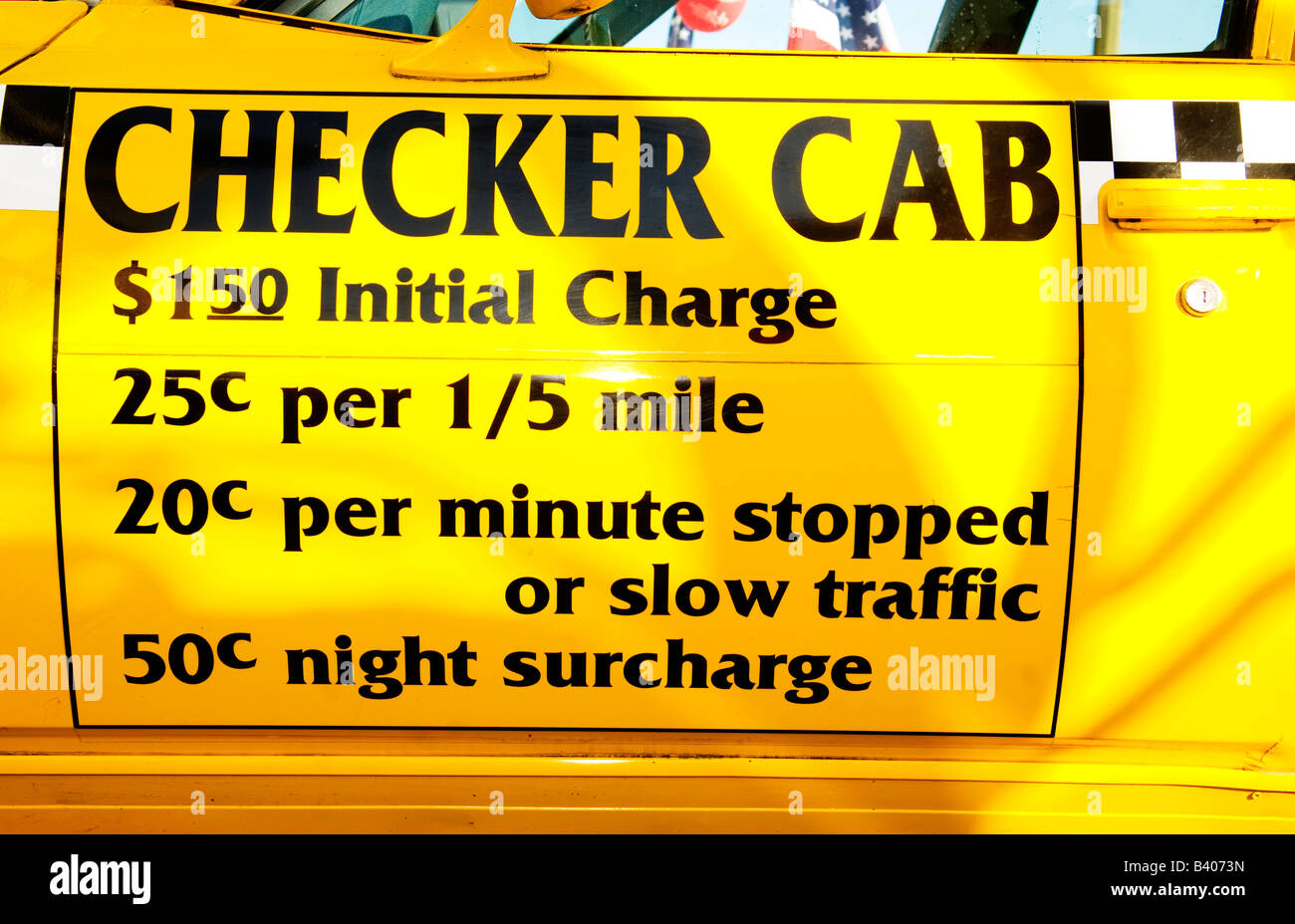 New York City yellow cab Stock Photo