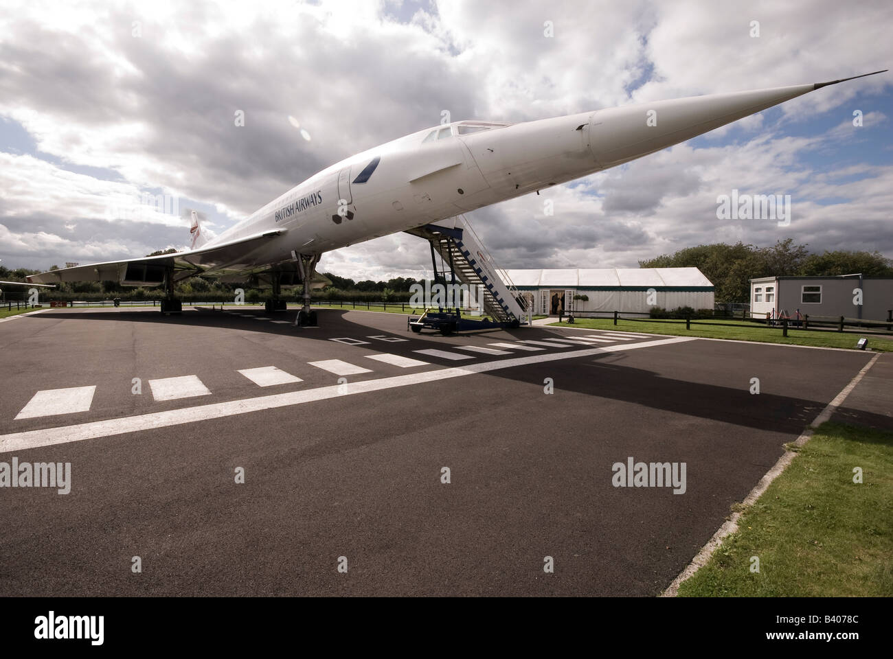 Concorde Preserved at Manchester Airport Stock Photo